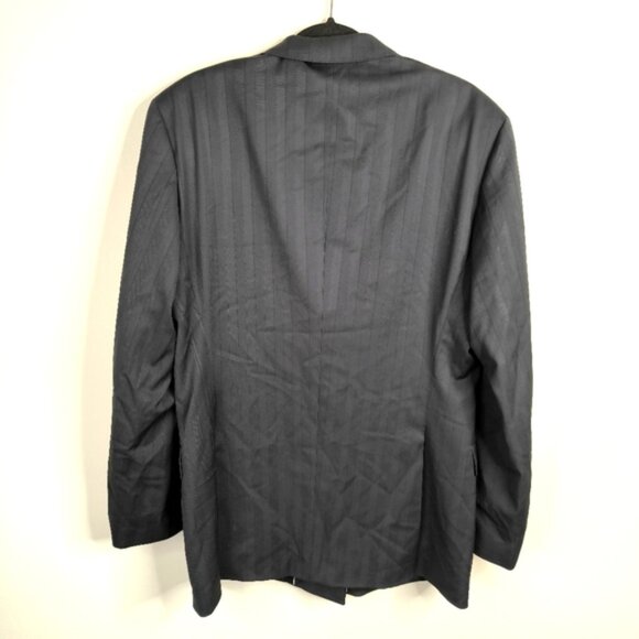 Hugo Boss Vintage Style Wool Pinstriped Al Capone Chicago Retro Blazer 42L - Picture 3 of 11